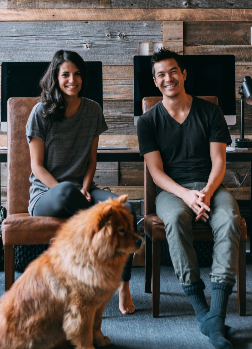 Couple with their Dog Couple with their Dog